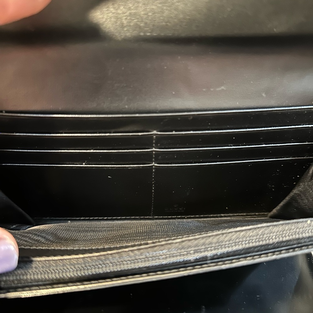 Gucci Black Leather GG Marmont Wallet FULL INCLUSION - Picture 10 of 16